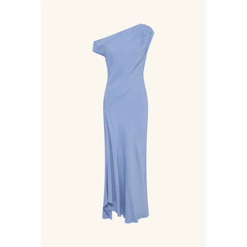 Shona Joy Rio Asymmetrical Draped Midi Dress image number 2
